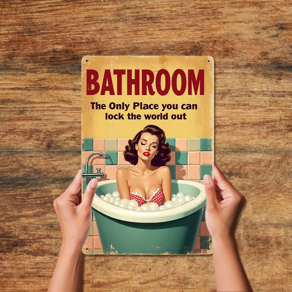 Funny Bathroom Rules Vintage M - Home Decor Bathroom Ideas 评论和价格