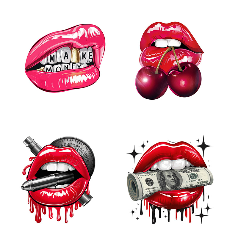 KT79# Wall Sticker Sexy Lips S - Home Bathroom Floor Tiles 评论和价格