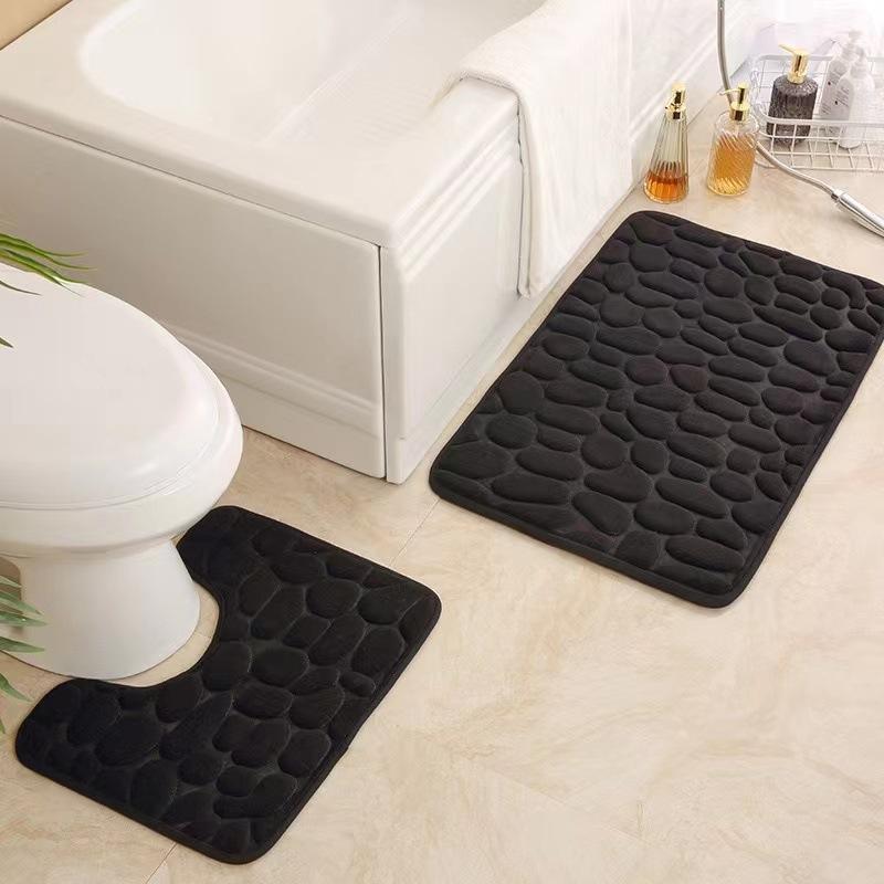 1/2 Piece Grey Bathroom Rug Se - Home Toilet Bathroom Design 评论和价格