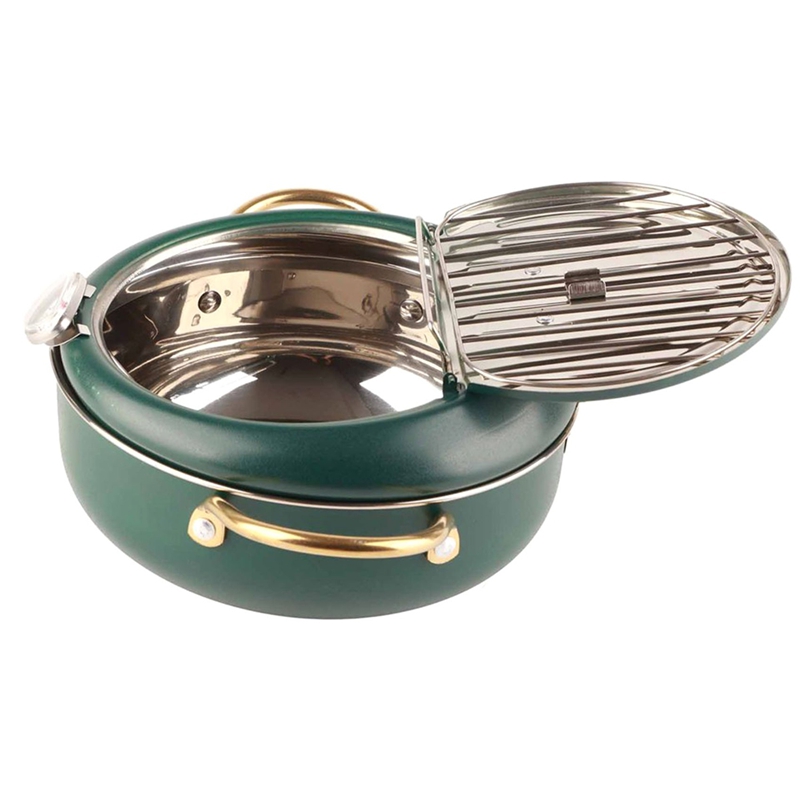 Frying Pot with Thermometer Ja - Home Kitchen & Bathroom 评论和价格