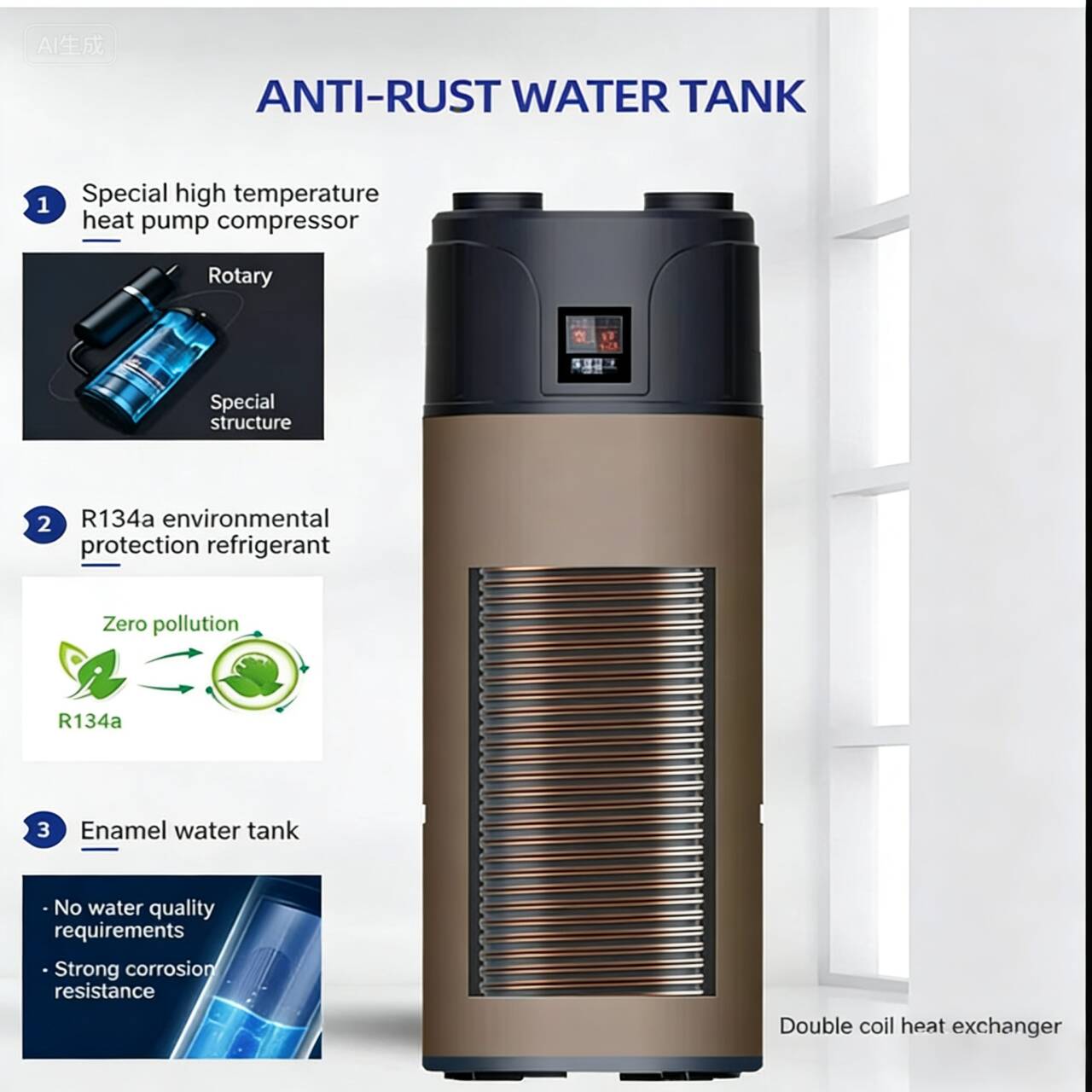 200L All-in-One Heat Pump Wate - Home Bathroom Water Heater 评论和价格