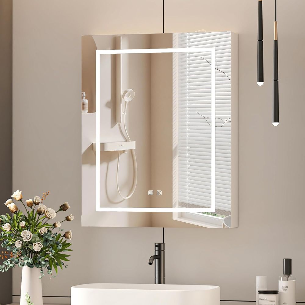 24x30 Medicine Cabinet with Li - Home Outlet Bathroom Mirrors 评论和价格