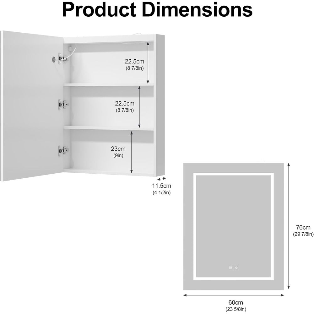 24x30 Medicine Cabinet with Li - Home Outlet Bathroom Mirrors 评论和价格