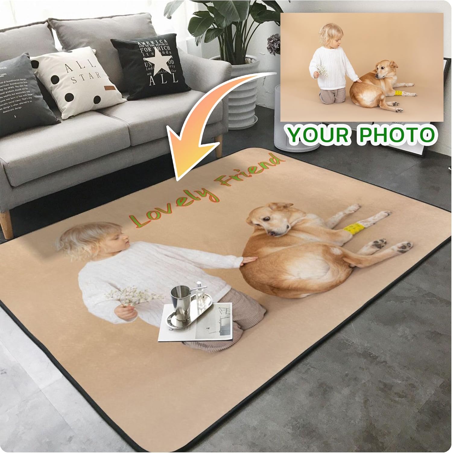 Custom Rug Personalized Area C - Home Bathroom Images 评论和价格