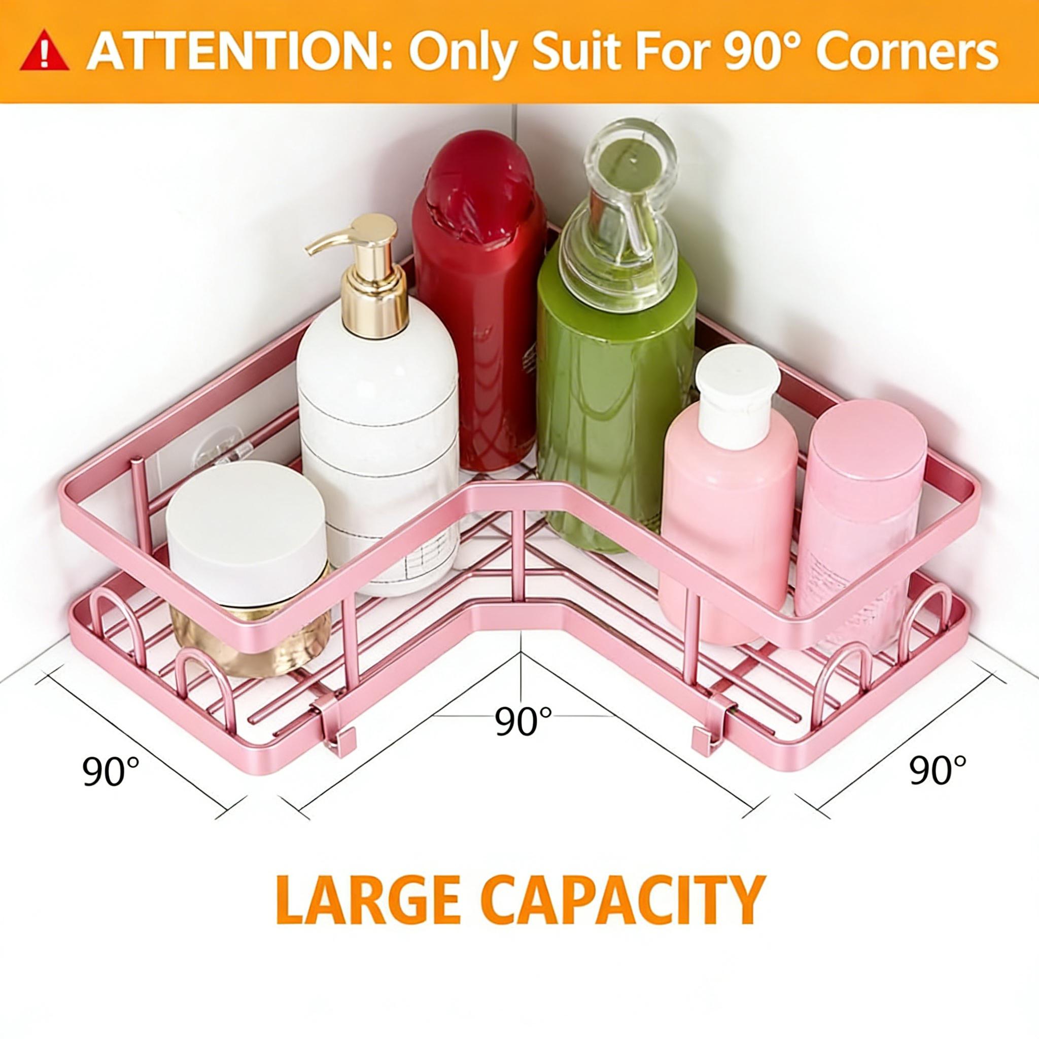 5Pcs Minimalist Pink Shower Or - Home Essentials Bathroom Storage 评论和价格