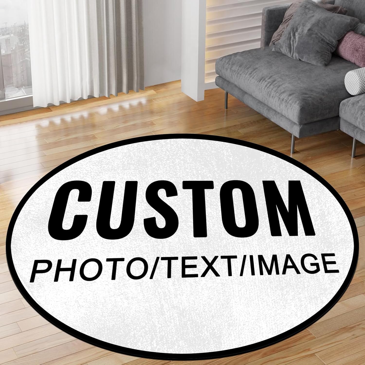 Custom Round Rug Personalized  - Home Bathroom Images 评论和价格