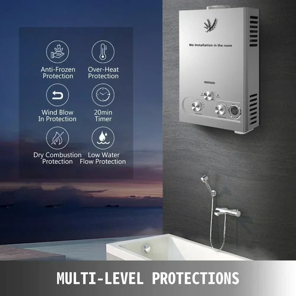 SIHAO 12L 16L 18L GPM LPG Gas  - Home Bathroom Water Heater 评论和价格