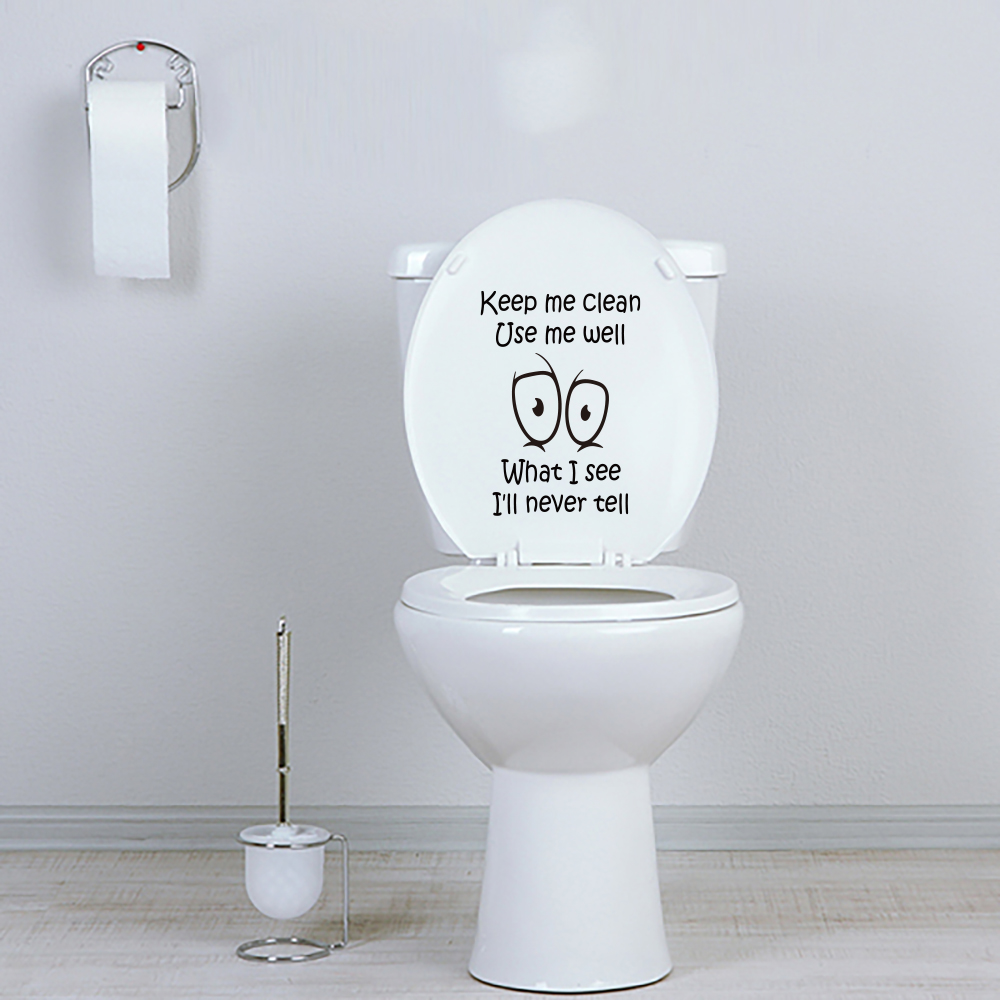 Funny Toilet Sticker Decal Kee - Home Bathroom Floor Tiles 评论和价格