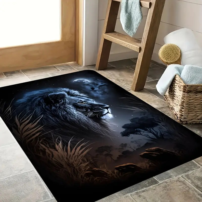 Starry Night Lion Floor Mat -  - Home Toilet Bathroom Design 评论和价格