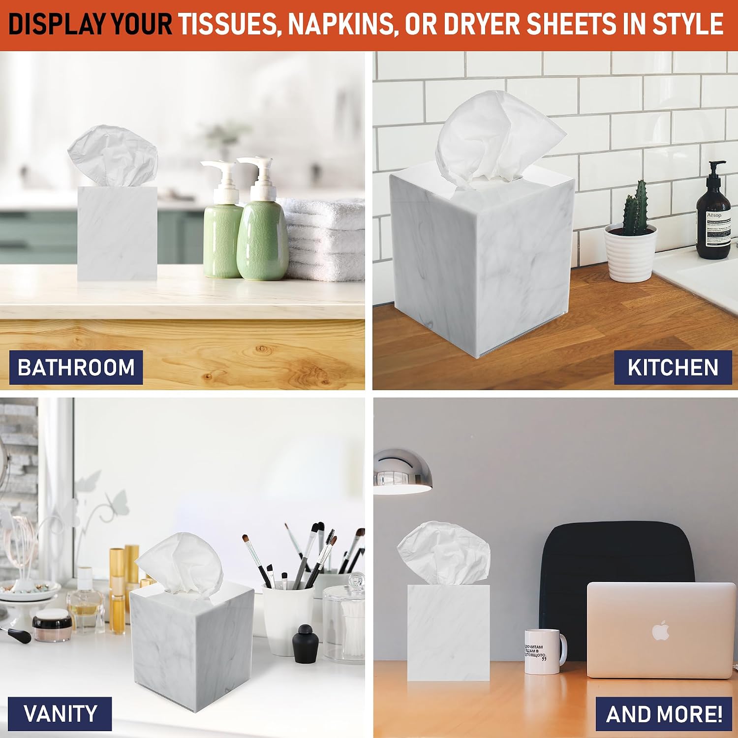 Acrylic Tissue Box Holder Squa - Home Bathroom Images 评论和价格