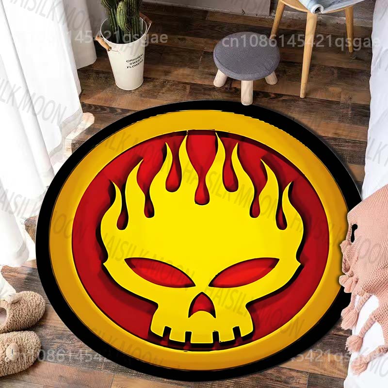 Fiery Skull Emblem Design Prin - Home Toilet Bathroom Design 评论和价格