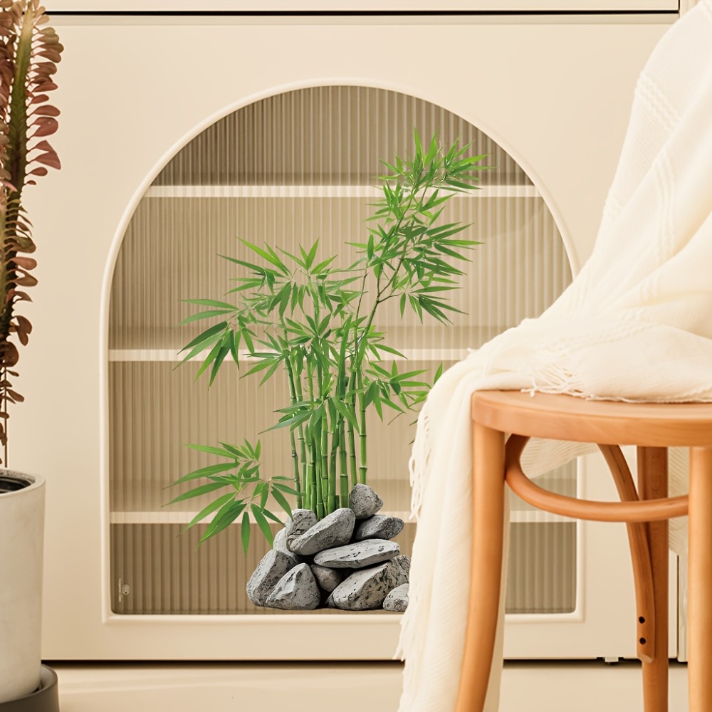 Watercolor Green Bamboo Leaf P - Home Bathroom Floor Tiles 评论和价格