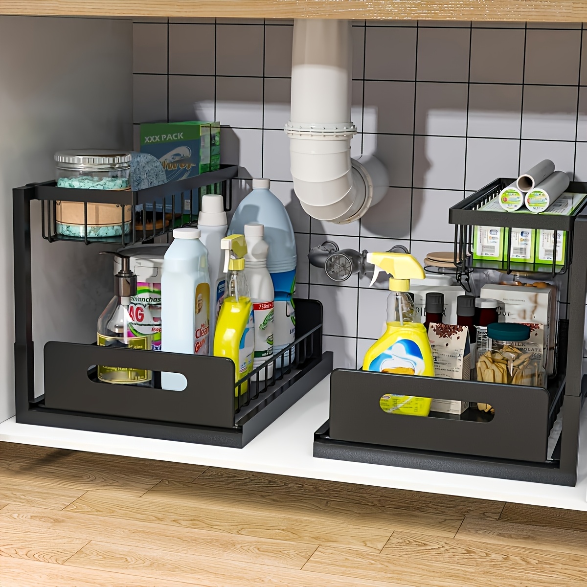 Under Sink Kitchen Storage Rac - Home Essentials Bathroom Cabinet 评论和价格