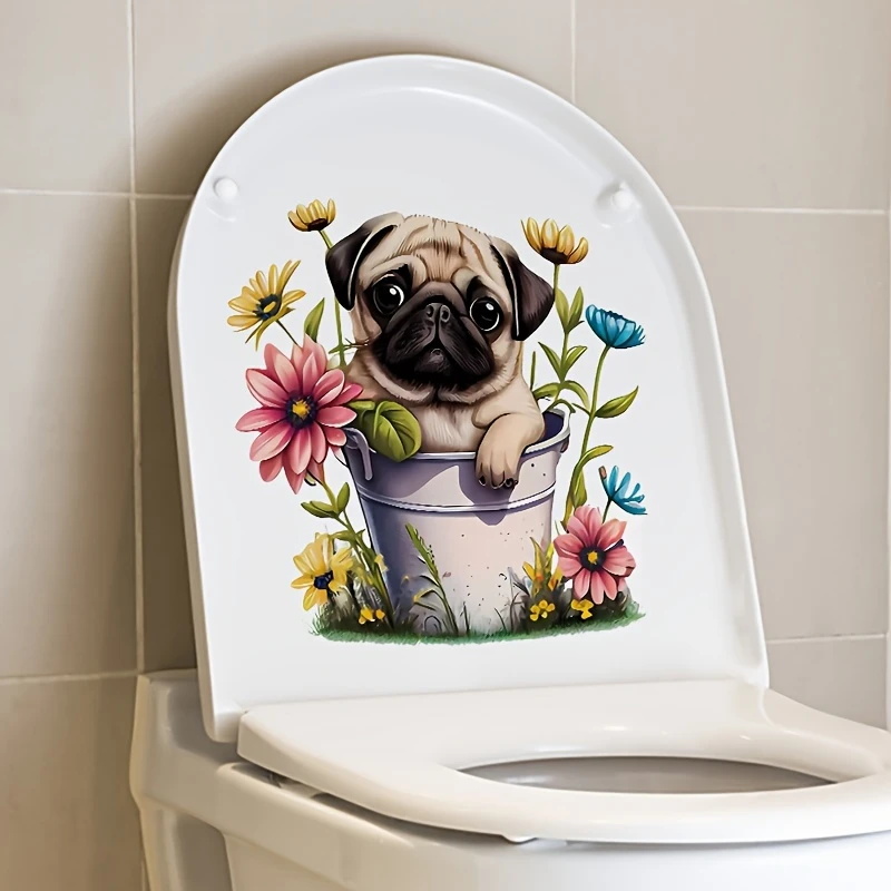 MT1244# Puppy & Flower Pot Toi - Home Bathroom Floor Tiles 评论和价格