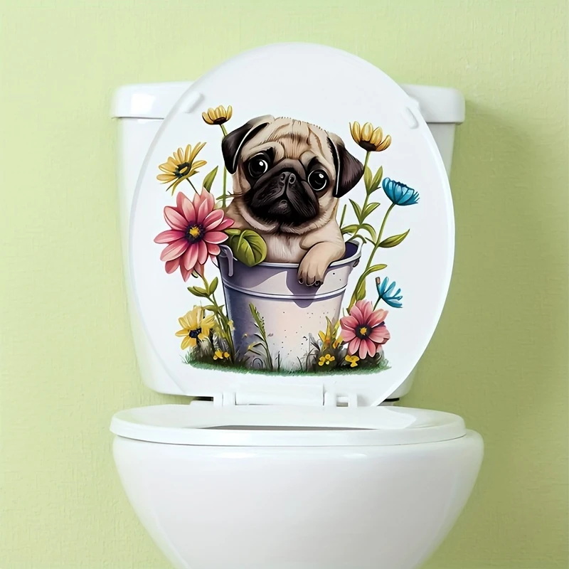 MT1244# Puppy & Flower Pot Toi - Home Bathroom Floor Tiles 评论和价格