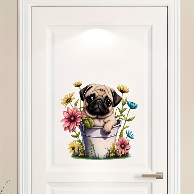 MT1244# Puppy & Flower Pot Toi - Home Bathroom Floor Tiles 评论和价格