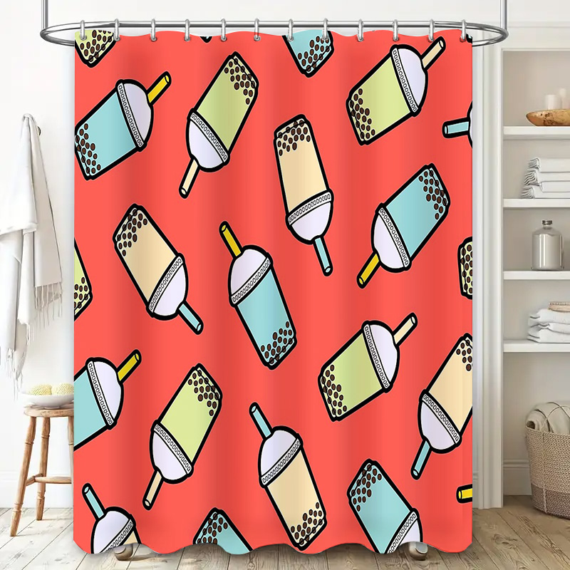 Unique Bubble Tea Shower Curta - Home Decor Bathroom Ideas 评论和价格