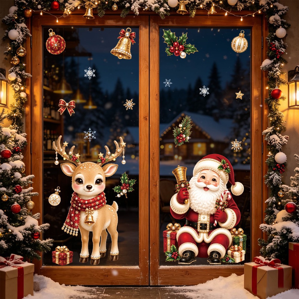 Christmas 2027 New Window Stic - Home Bathroom Floor Tiles 评论和价格