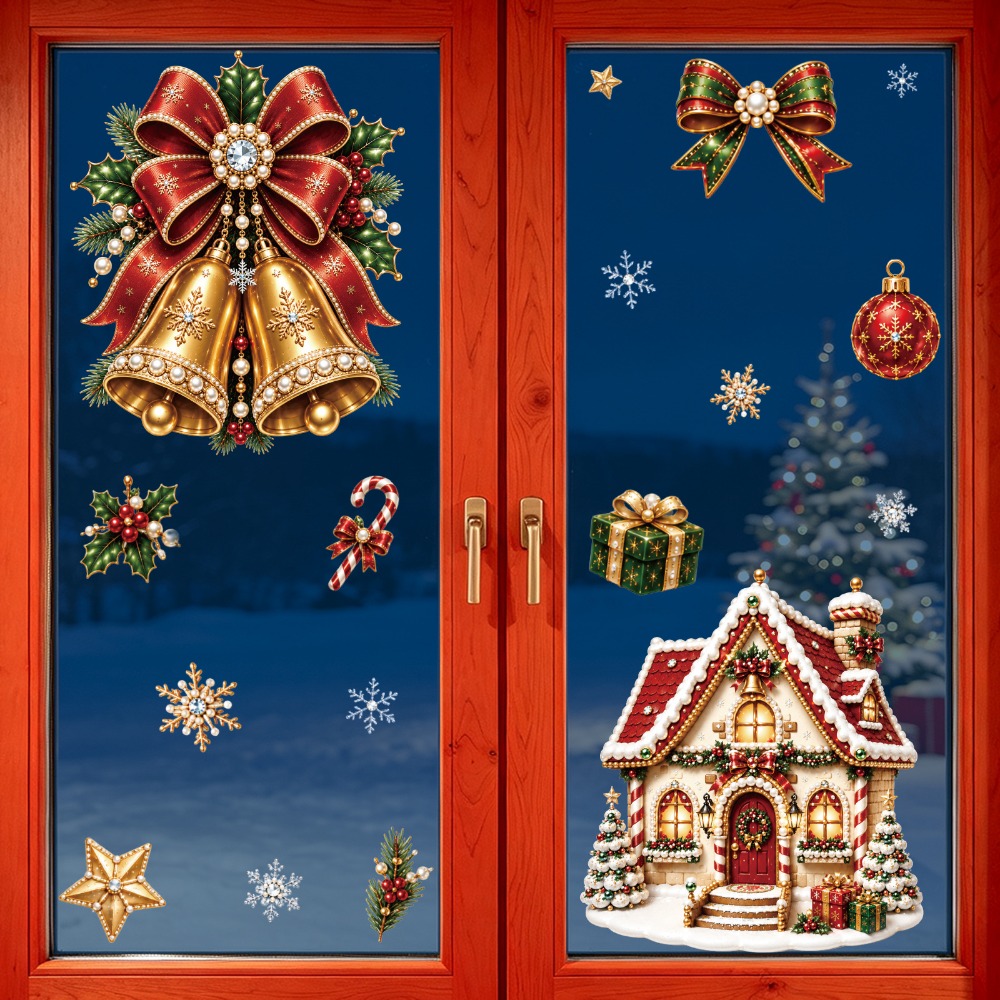 Christmas 2027 New Window Stic - Home Bathroom Floor Tiles 评论和价格