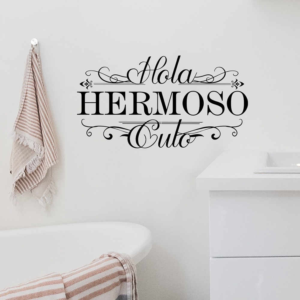 Spanish Funny Hola Heromoso To - Home Bathroom Floor Tiles 评论和价格