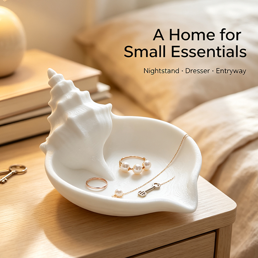 Nordic Style Matte White Conch - Home Essentials Bathroom Storage 评论和价格