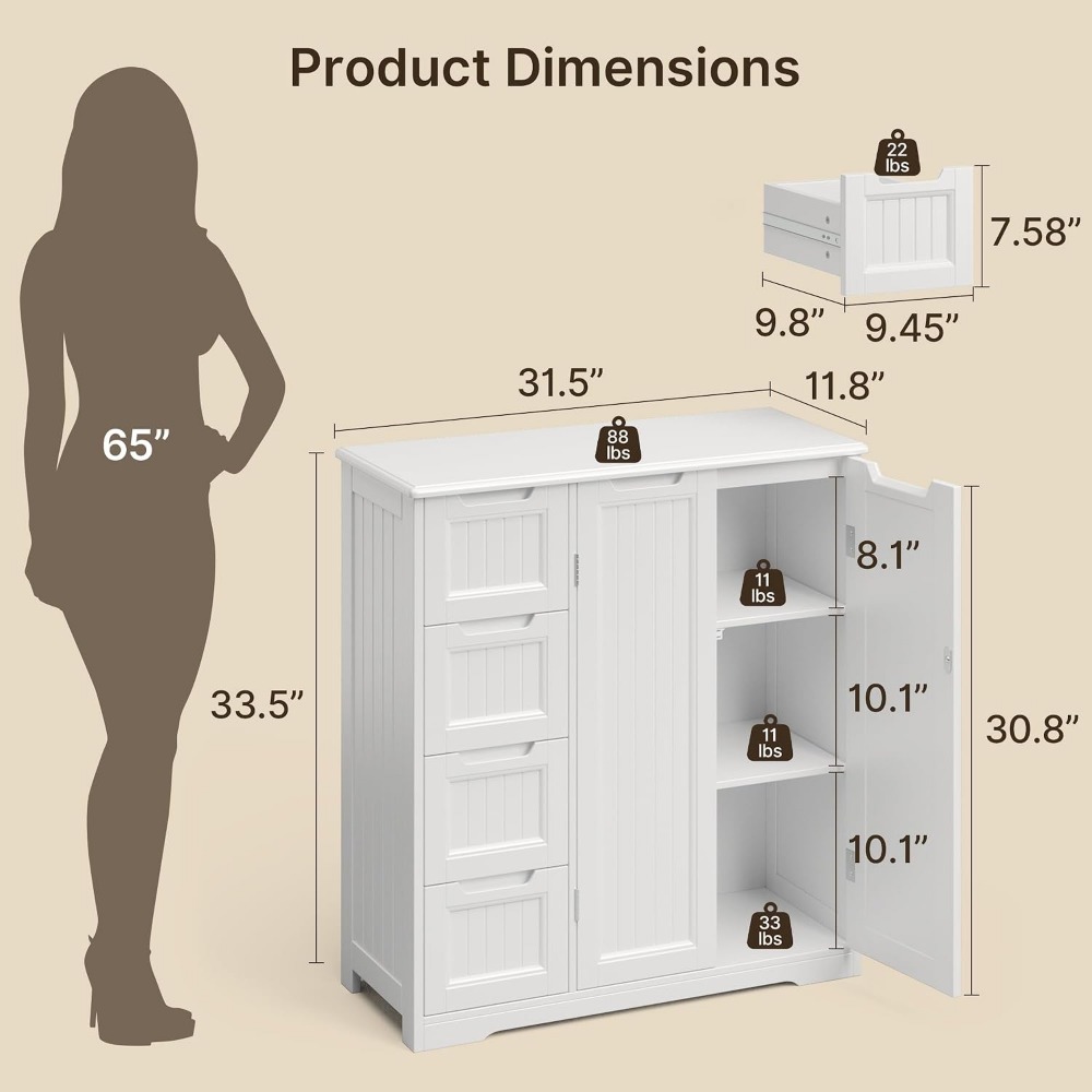 Bathroom Storage Cabinet with  - Home Essentials Bathroom Cabinet 评论和价格