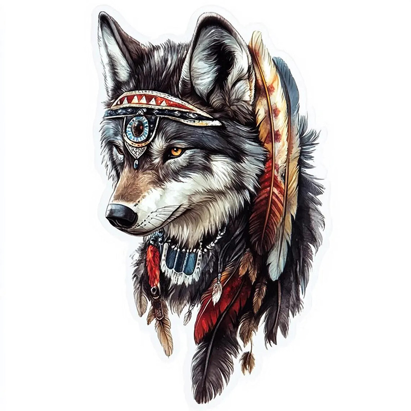 QT36# 1pc Cool Indian Wolf Sti - Home Bathroom Floor Tiles 评论和价格