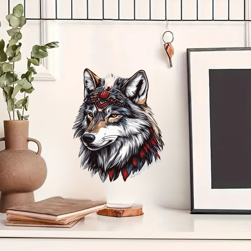 QT36# 1pc Cool Indian Wolf Sti - Home Bathroom Floor Tiles 评论和价格