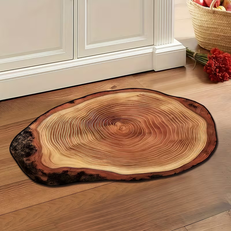 1pc Exquisite Simulated Wood T - Jet Home Bathroom Mats 评论和价格