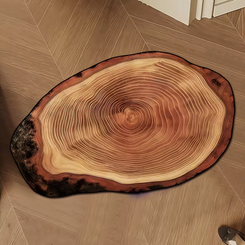 1pc Exquisite Simulated Wood T - Jet Home Bathroom Mats 评论和价格