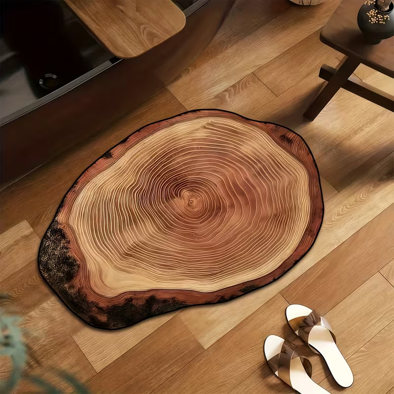 1pc Exquisite Simulated Wood T - Jet Home Bathroom Mats 评论和价格