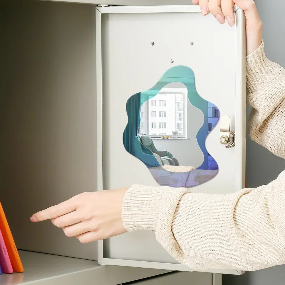 Magnetic Geometric Pattern Mir - Home Essentials Bathroom Cabinet 评论和价格