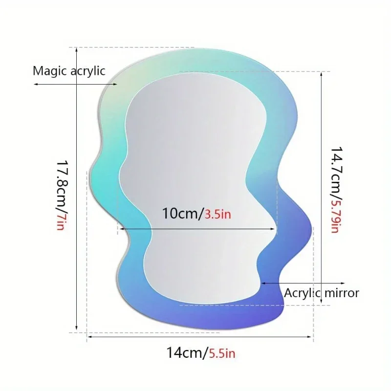 Magnetic Geometric Pattern Mir - Home Essentials Bathroom Cabinet 评论和价格