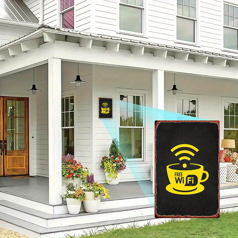 2D Vintage Metal Sign, WiFi Zo - Home Decor Bathroom Ideas 评论和价格
