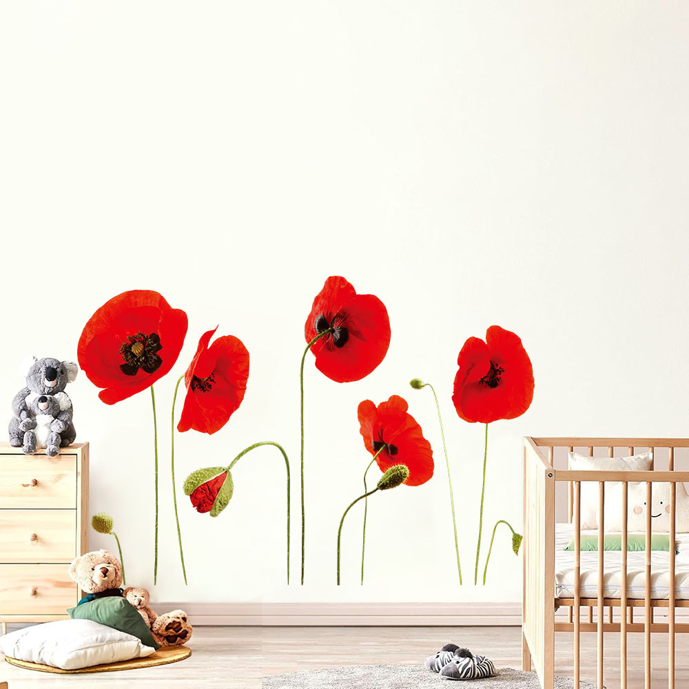 Colorful Flower Plants Wall St - Home Bathroom Floor Tiles 评论和价格