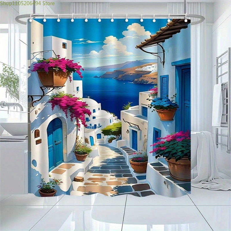 Santorini Greek Island Shower  - Home Decor Bathroom Ideas 评论和价格
